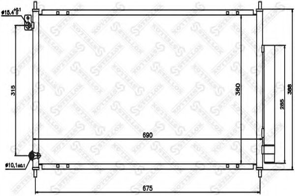 Конденсатор, кондиционер STELLOX 10-45061-SX