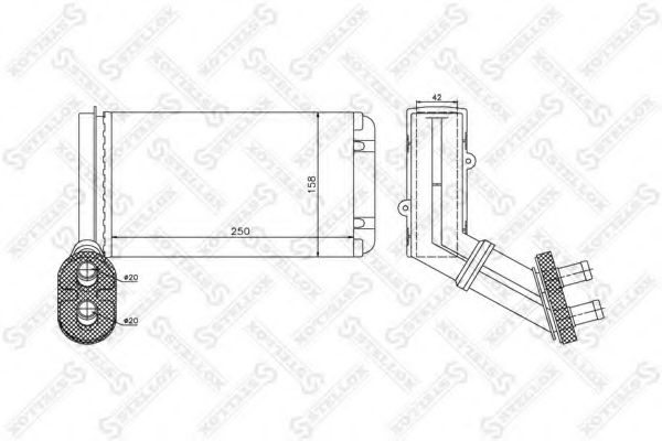 Теплообменник, отопление салона STELLOX 10-35182-SX