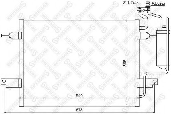 Конденсатор, кондиционер STELLOX 10-45225-SX