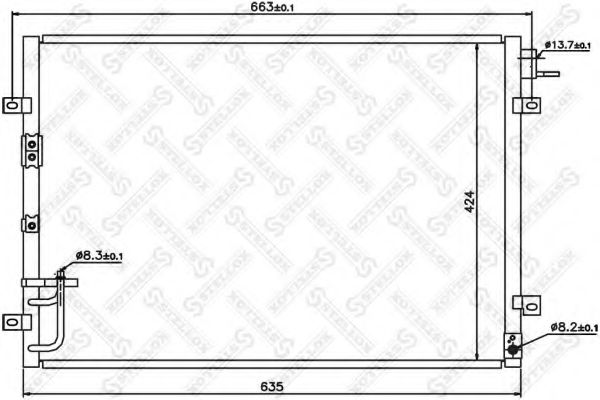 Конденсатор, кондиционер STELLOX 10-45365-SX