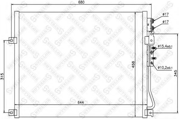 Конденсатор, кондиционер STELLOX 10-45576-SX