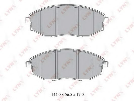 Комплект тормозных колодок, дисковый тормоз LYNXauto BD-1812