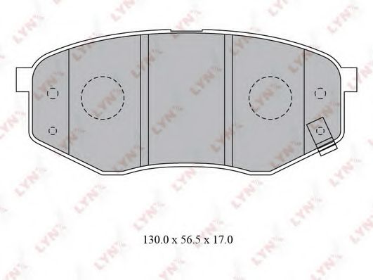 Комплект тормозных колодок, дисковый тормоз LYNXauto BD-3624