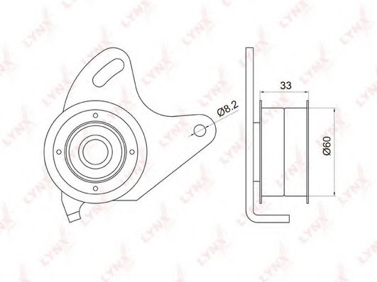 Натяжной ролик, ремень ГРМ LYNXauto PB-1030