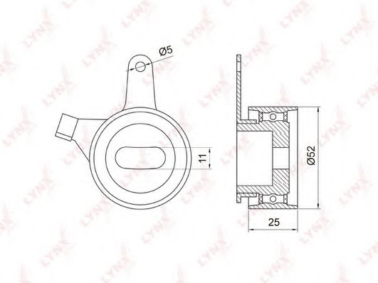 Натяжной ролик, ремень ГРМ LYNXauto PB-1043