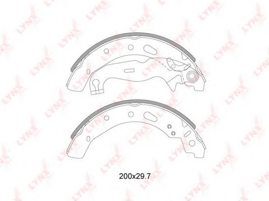 Комплект тормозных колодок LYNXauto BS-3007