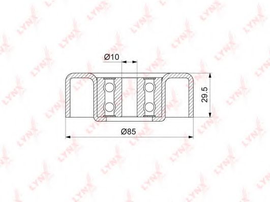 Паразитный / ведущий ролик, поликлиновой ремень LYNXauto PB-7070