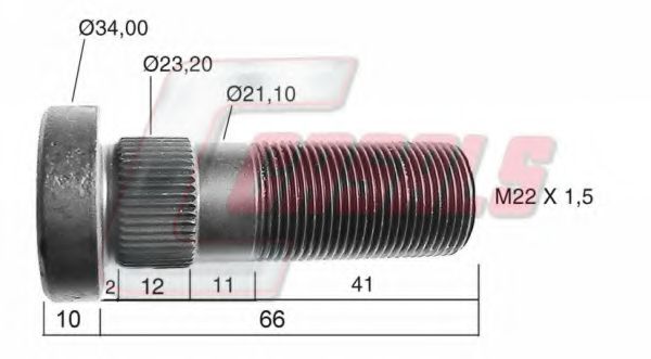 Болт крепления колеса CASALS 21469