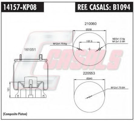 Кожух пневматической рессоры CASALS B1094