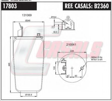 Кожух пневматической рессоры FA1 17803