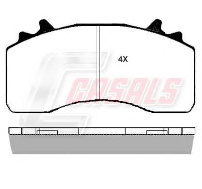 Комплект тормозных колодок, дисковый тормоз CASALS BKM279