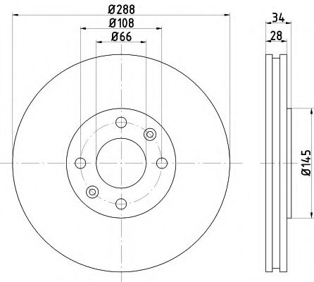 Тормозной диск HELLA PAGID 8DD 355 107-841