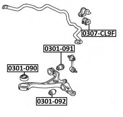 Подвеска, рычаг независимой подвески колеса ASVA 0301-090