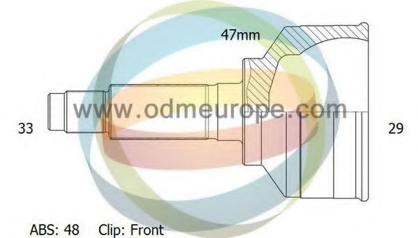 Шарнирный комплект, приводной вал ODM-MULTIPARTS 12-001363