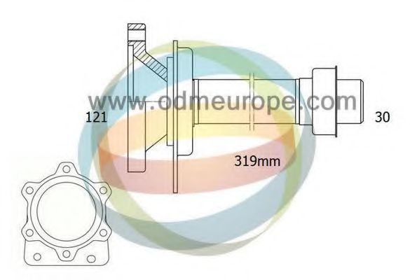 Полуосевой вал, дифференциал ODM-MULTIPARTS 16-210120