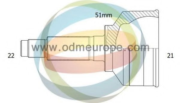 Шарнирный комплект, приводной вал ODM-MULTIPARTS 12-351989