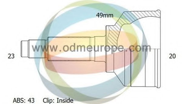 Шарнирный комплект, приводной вал ODM-MULTIPARTS 12-230720