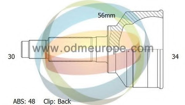 Шарнирный комплект, приводной вал ODM-MULTIPARTS 12-090216
