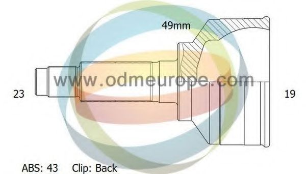 Шарнирный комплект, приводной вал ODM-MULTIPARTS 12-300739