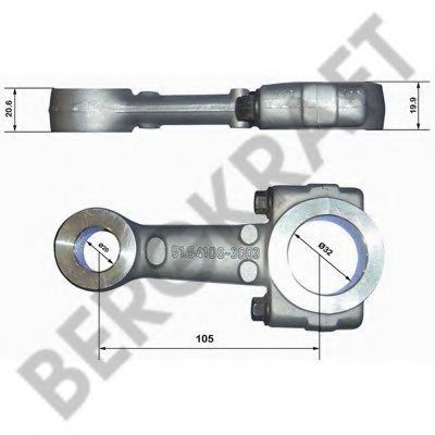 Шатун, пневматический компрессор BERGKRAFT BK1100521AS