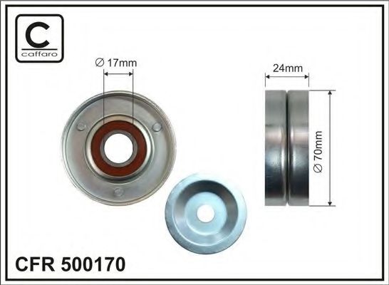 Натяжной ролик, поликлиновой  ремень CAFFARO 500170