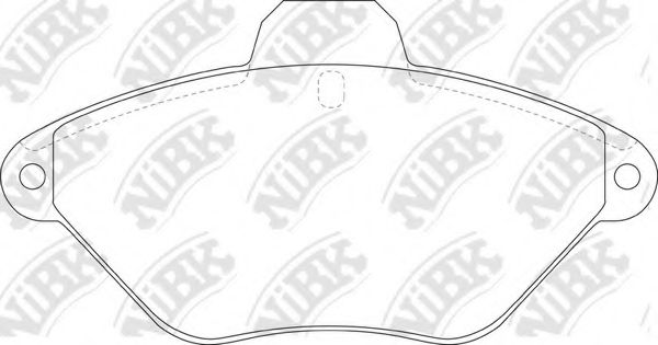 Комплект тормозных колодок, дисковый тормоз NiBK PN0281