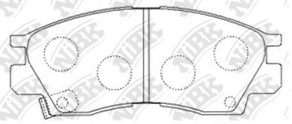 Комплект тормозных колодок, дисковый тормоз NiBK PN3173