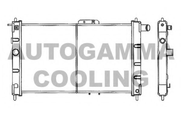 Радиатор, охлаждение двигателя AUTOGAMMA 101159
