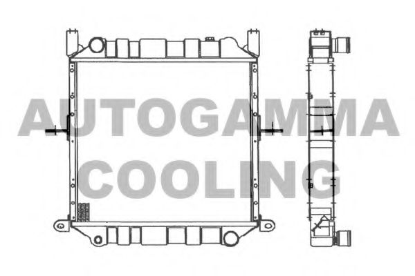 Радиатор, охлаждение двигателя AUTOGAMMA 103051