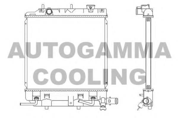 Радиатор, охлаждение двигателя AUTOGAMMA 104678