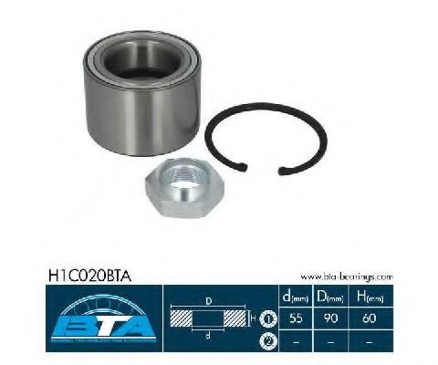 Комплект подшипника ступицы колеса BTA H1C020BTA