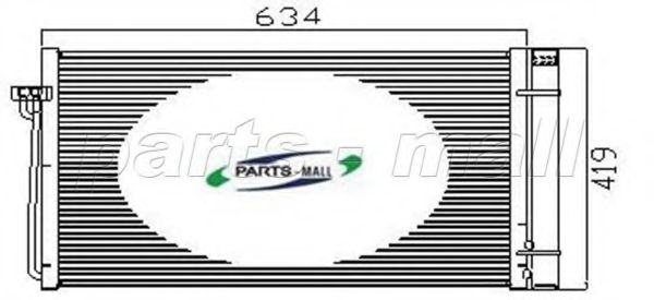 Конденсатор, кондиционер PARTS-MALL PXNCV-006