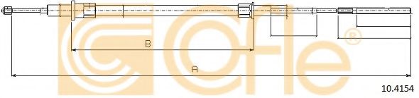 Трос, стояночная тормозная система COFLE 10.4154