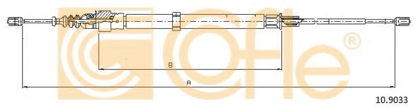 Трос, стояночная тормозная система COFLE 10.9033