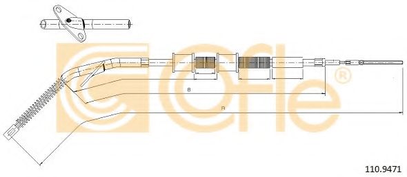 Трос, стояночная тормозная система COFLE 10.9471