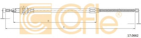 Трос, стояночная тормозная система COFLE 170662