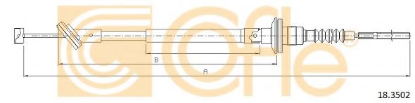 Трос, управление сцеплением COFLE 18.3502