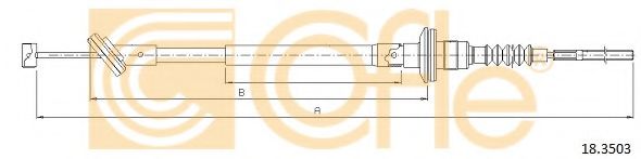 Трос, управление сцеплением COFLE 18.3503