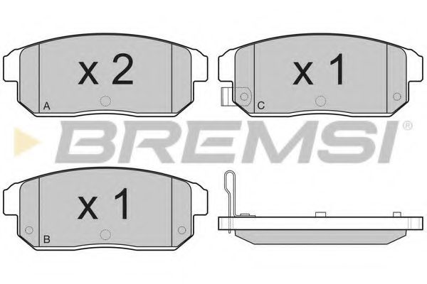 Комплект тормозных колодок, дисковый тормоз BREMSI BP3184