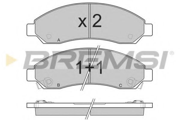 Комплект тормозных колодок, дисковый тормоз BREMSI BP3199