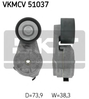 Натяжной ролик, поликлиновой  ремень SKF VKMCV 51037
