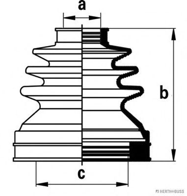 Комплект пылника, приводной вал HERTH+BUSS JAKOPARTS J2885014