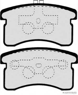 Комплект тормозных колодок, дисковый тормоз HERTH+BUSS JAKOPARTS J3606015