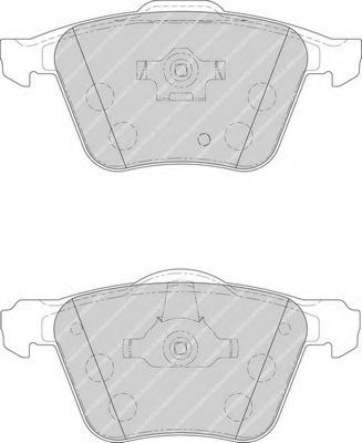 Комплект тормозных колодок, дисковый тормоз FERODO FDB1631