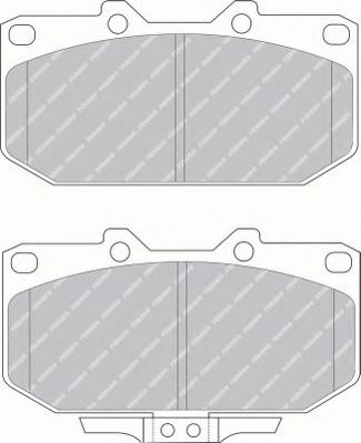 Комплект тормозных колодок, дисковый тормоз FERODO FSL986