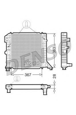 Радиатор, охлаждение двигателя DENSO DRM33020