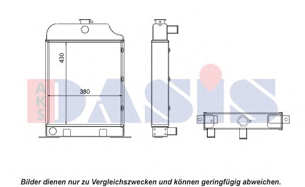 Радиатор, охлаждение двигателя AKS DASIS 4501421