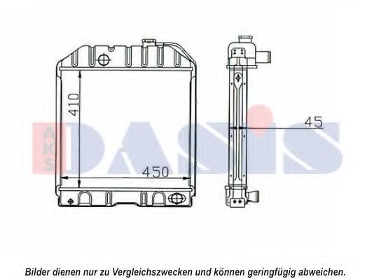 Радиатор, охлаждение двигателя AKS DASIS 440632N