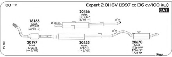 Система выпуска ОГ AKS DASIS SGPE163