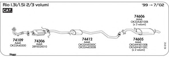 Система выпуска ОГ AKS DASIS SGKI012
